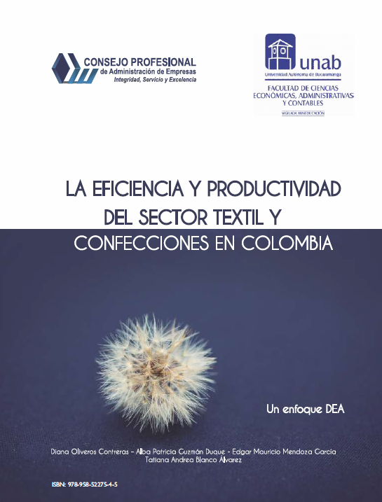 Portada de: La eficiencia y productividad del sector textil y confecciones en Colombia