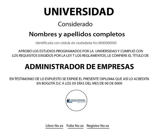 Imagen de un diploma escaneado